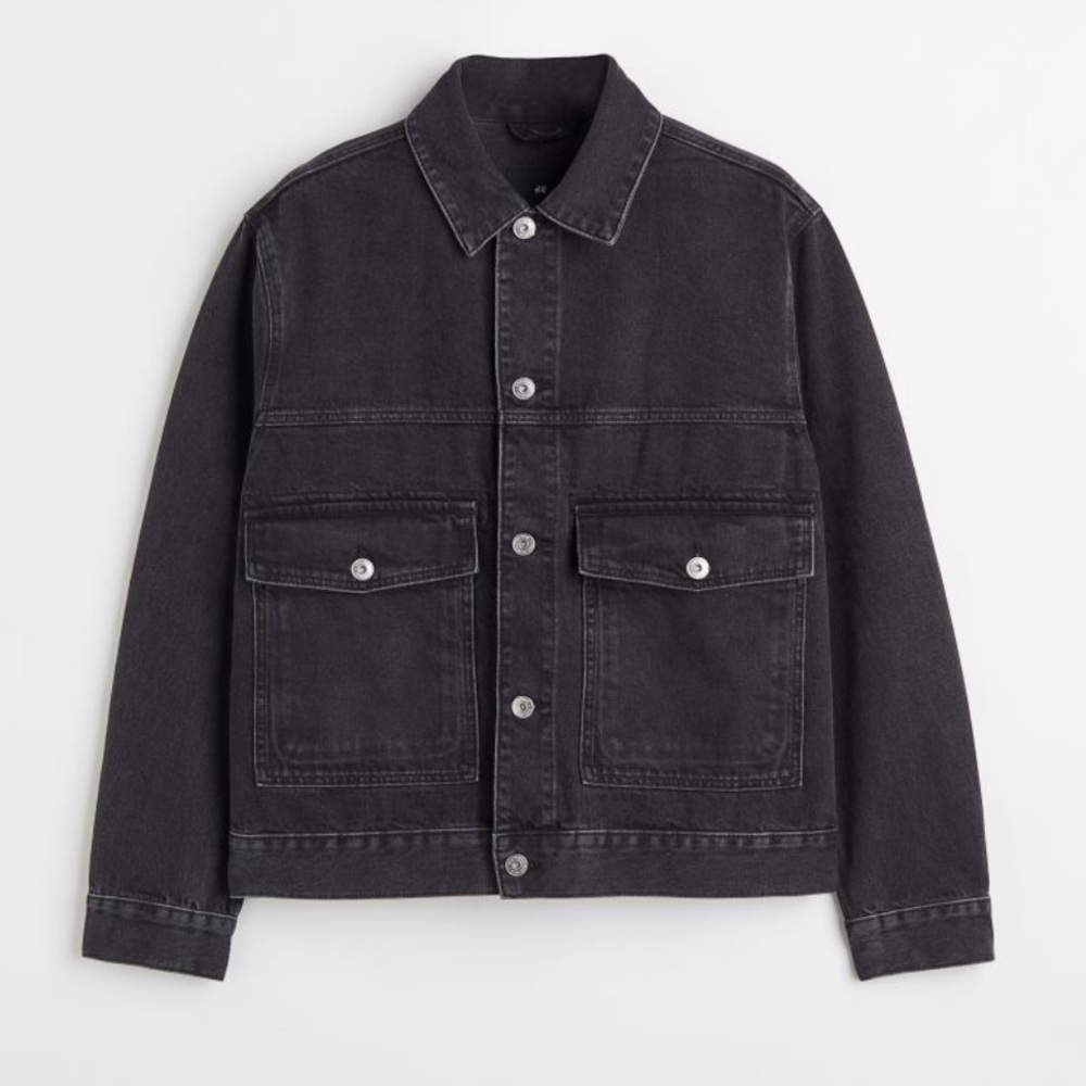 faded black jean jacket (H&M) (Men’s XS fits like a small)